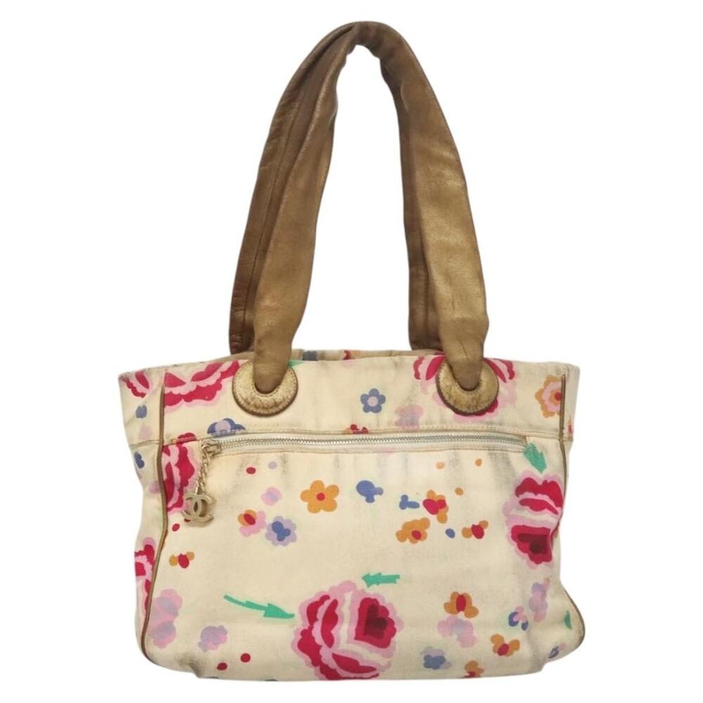 Chanel Canvas Tote Bag White